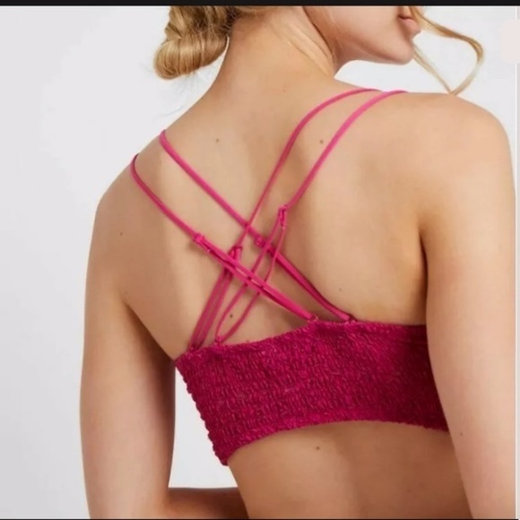 NWT FREE PEOPLE Pink Miss Dazie Longline Bralette - XS - Picture 3 of 4